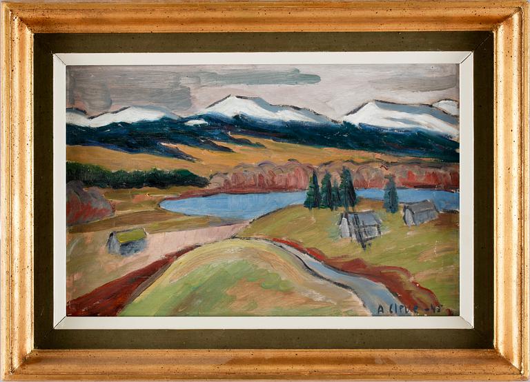 AGNES CLEVE, olja på pannå. Sign o dat -45.