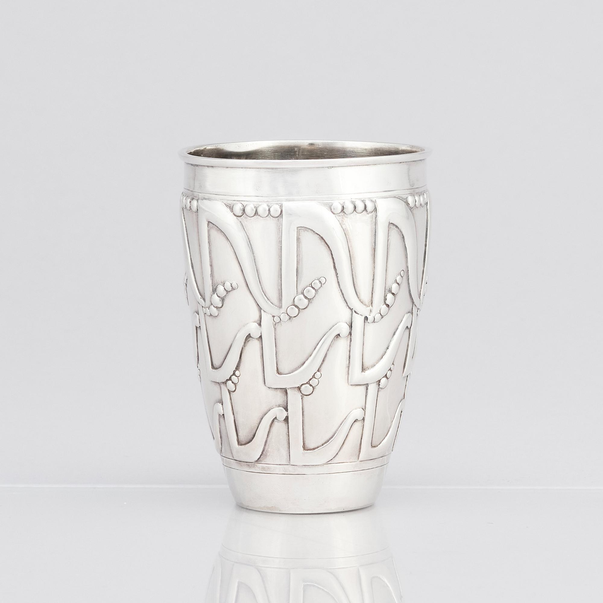 Thorvald Bindesbøll, a silver beaker, A. Michelsen, Copenhagen 1904.