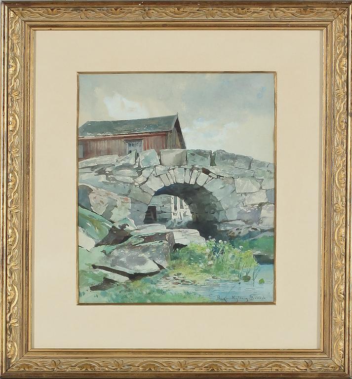 REGINA KYLBERG-BOBECK, akvarell, signerad.