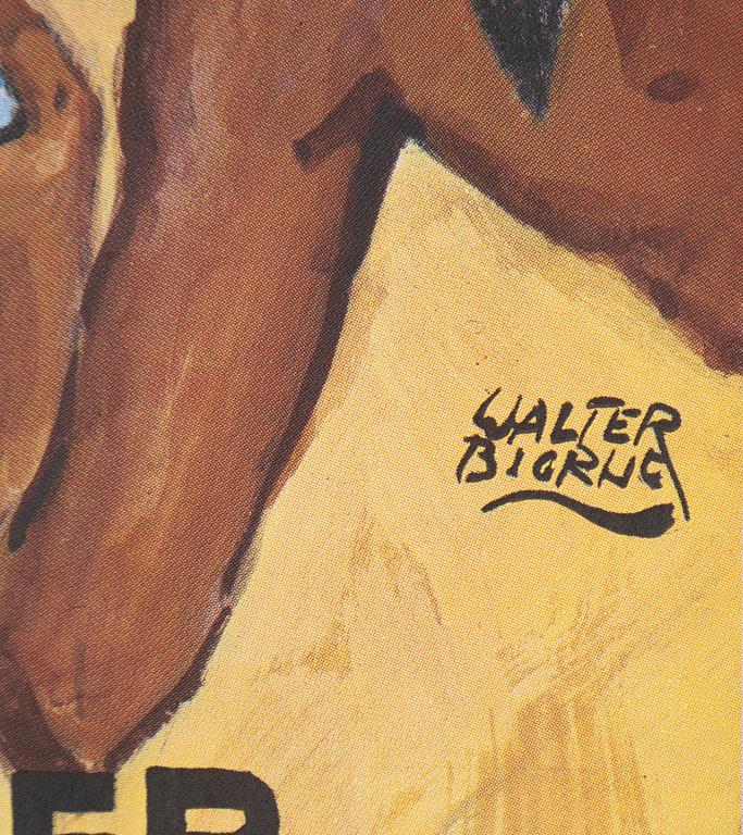 Walter Bjorne, a vintage movie poster, 'Davy Crockett - vildmarkens hjälte (Davy Crockett: King of the Wild Frontier)', 1970.