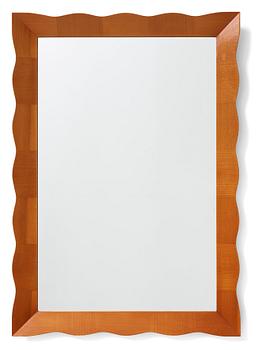 350. Swedish Modern, an elm framed mirror, Fröseke, 1940s-1950s.