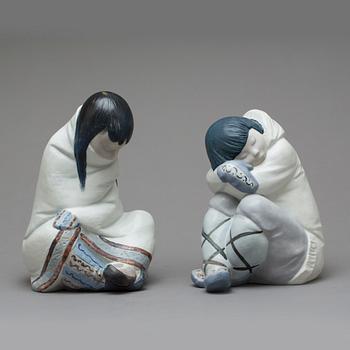 LLADRO, FIGURINS, A PAIR, SPAIN.