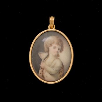 MINIATYR/HÄNGE, porträtt av barn.