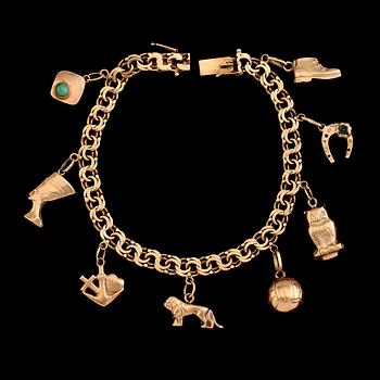 ARMBAND, 18 k guld, NAB Stockholm 1959. Vikt 17,4 g.