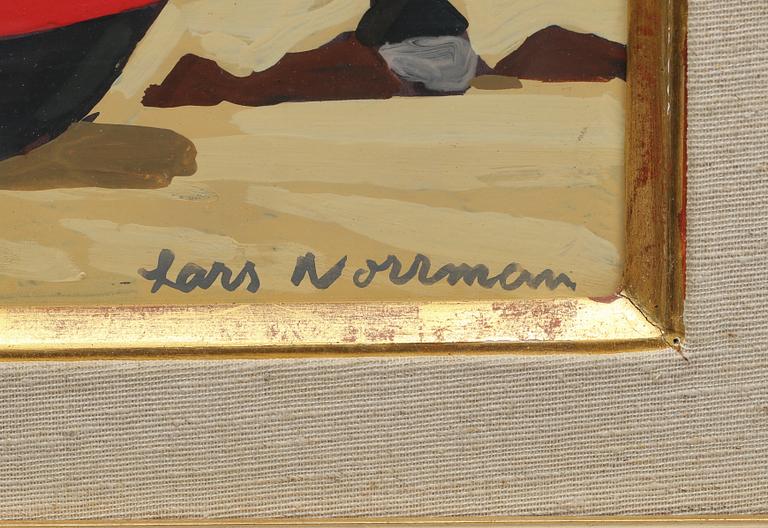 LARS NORRMAN, gouache, signerad.
