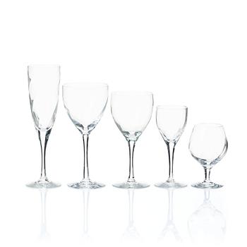 204. Bertil Vallien, a 47 pcs 'Chateau' glass service, Kosta Boda, Sweden.