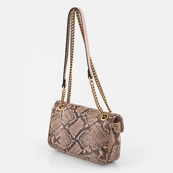 Gucci, a  'Matelassé Python GG Marmont'Shoulder Bag.