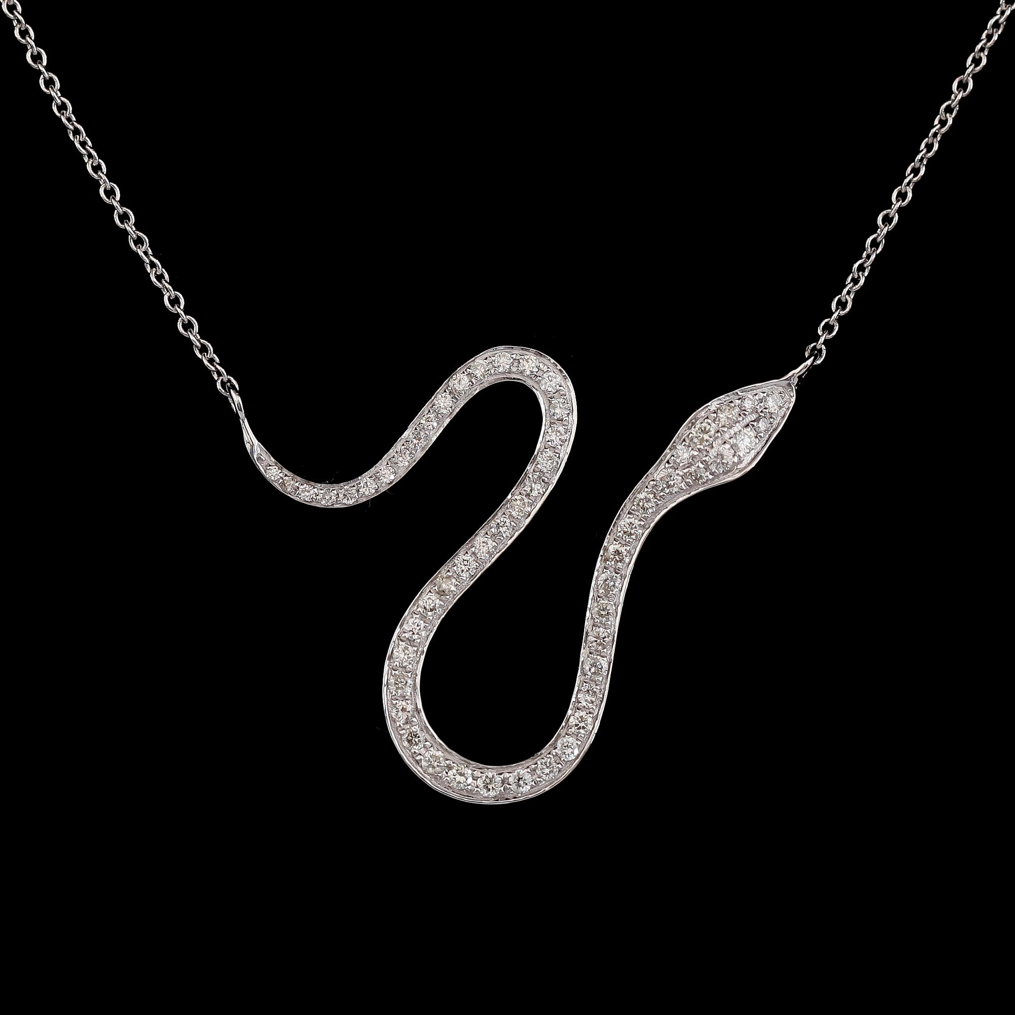 HALSBAND, 18K vitguld, diamanter tot ca 0.30 ct.