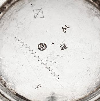 A Swedish parcel-gilt beaker, makers mark of Jonas Ålander, Stockholm 1733.