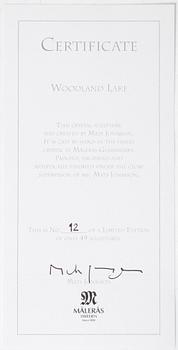 Mats Jonasson, a glass sculpture "Woodland Lake", Målerås Glasbruk, Sweden.