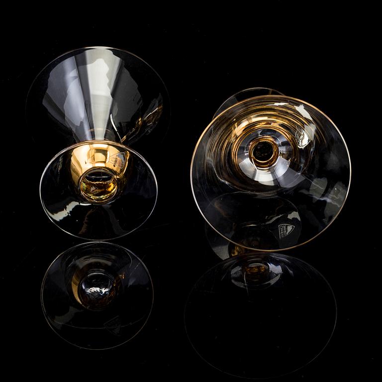 Six Gunnar Cyrén 'Nobel' martini/champagne glasses, for Orrefors.