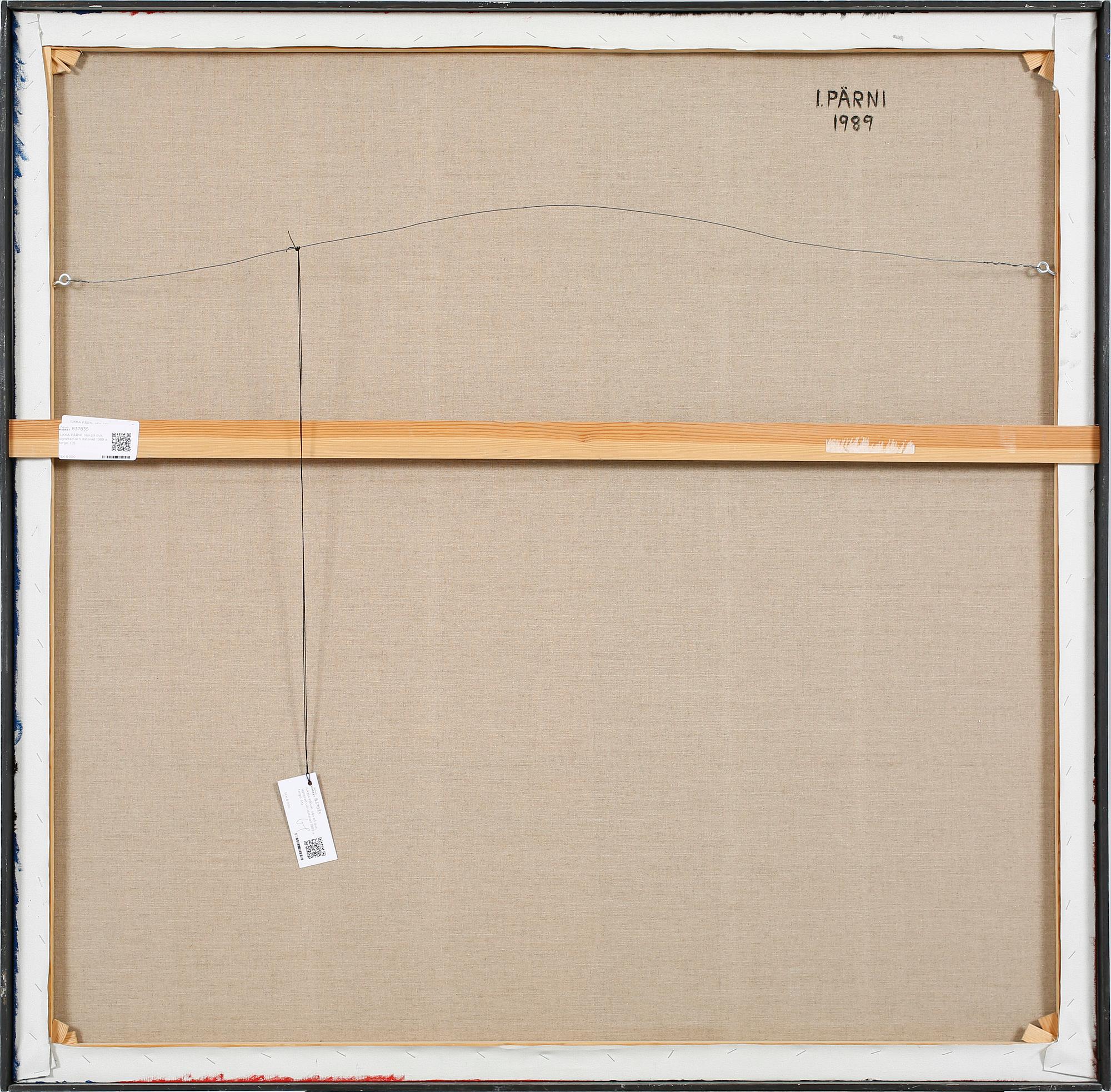 ILKKA PÄRNI, oil on canvas, signed and dated 1989 a tergo.