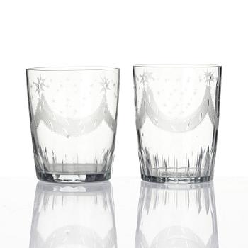 Selter glass, twelve pieces, Sweden circa 1800, Late Gustavian.