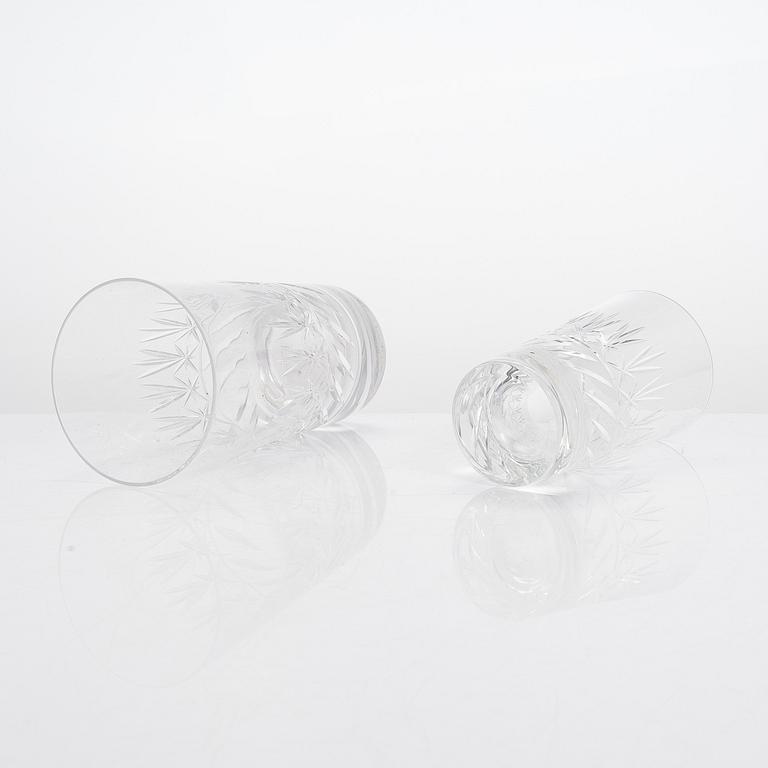 A 35-piece set of 'Leo' glassware from Riihimäen Lasi, Finland.
