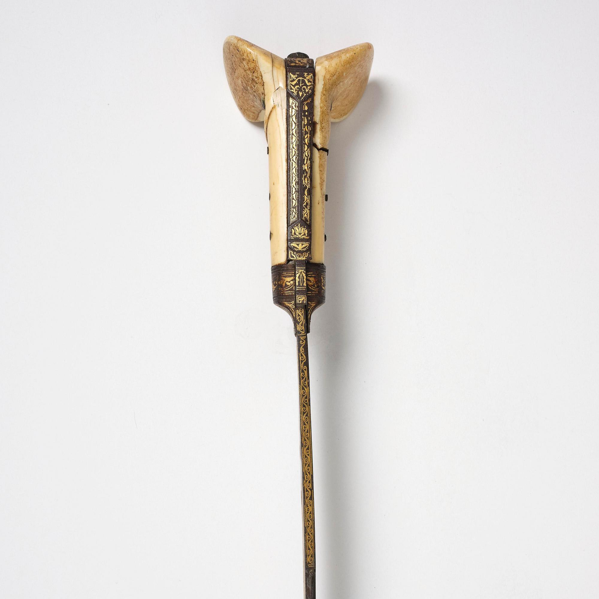 A fine large-eared walrus-hilted Yatagan, Ottoman empire probably Ioannina, Epirus.