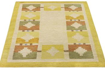 Ida Rydelius, a flat weave carpet, signed IR, c. 233 x 175 cm.