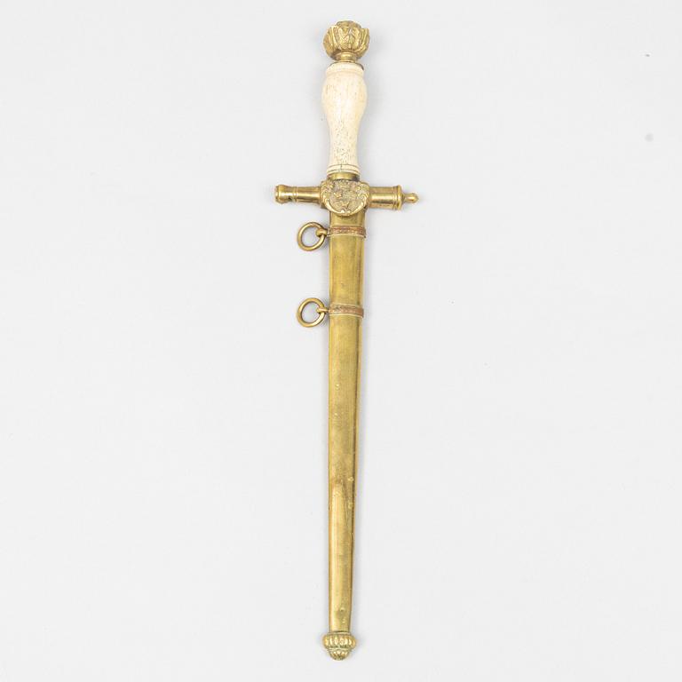 A Swedish officer's dagger, early 19th Century.