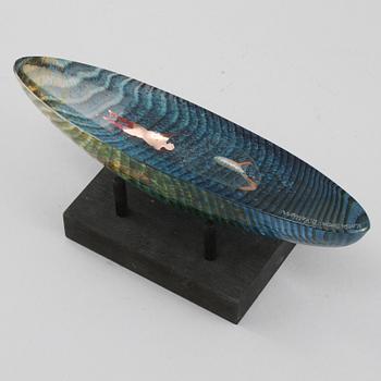 SKULPTUR, glas, Bertil Vallien, Kosta Boda, signerad och numrerad 8BVAAT 999005/1000.