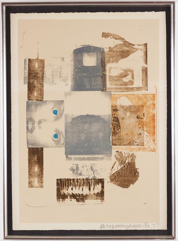 Robert Rauschenberg, lithograph in colours. Signed and numbered 17/39.