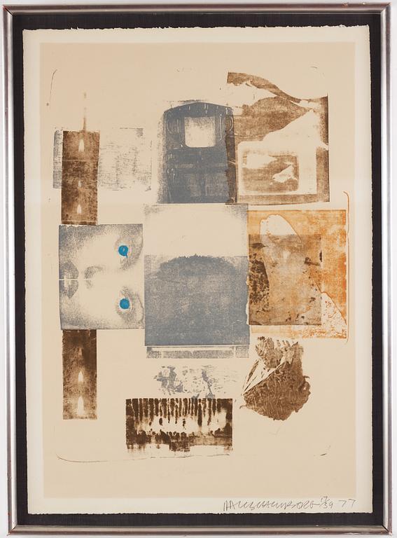 Robert Rauschenberg, färglitografi. Signerad och numrerad 17/39.