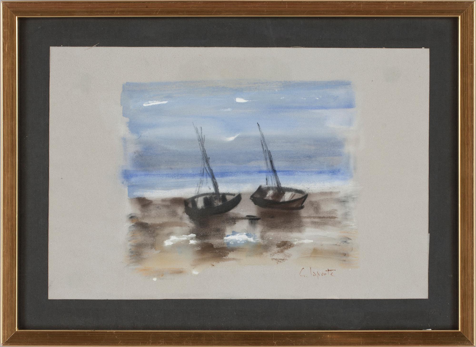 GEORGES LAPORTE, blandteknik, sign.