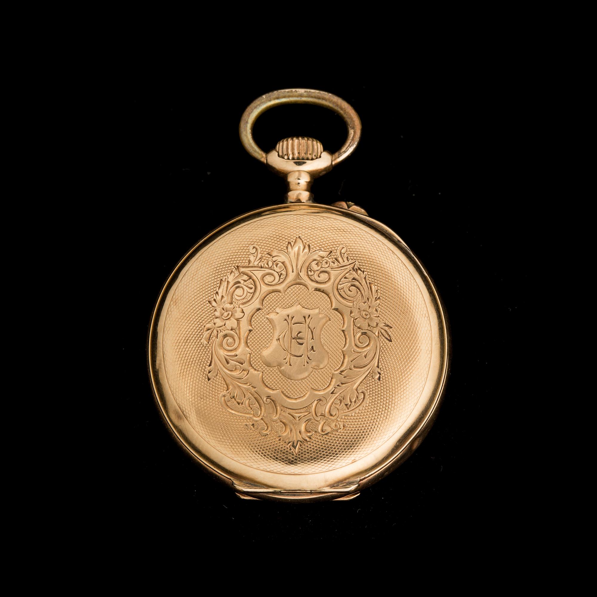 FICKUR, boett i 14K guld. 1900-talets första hälft.