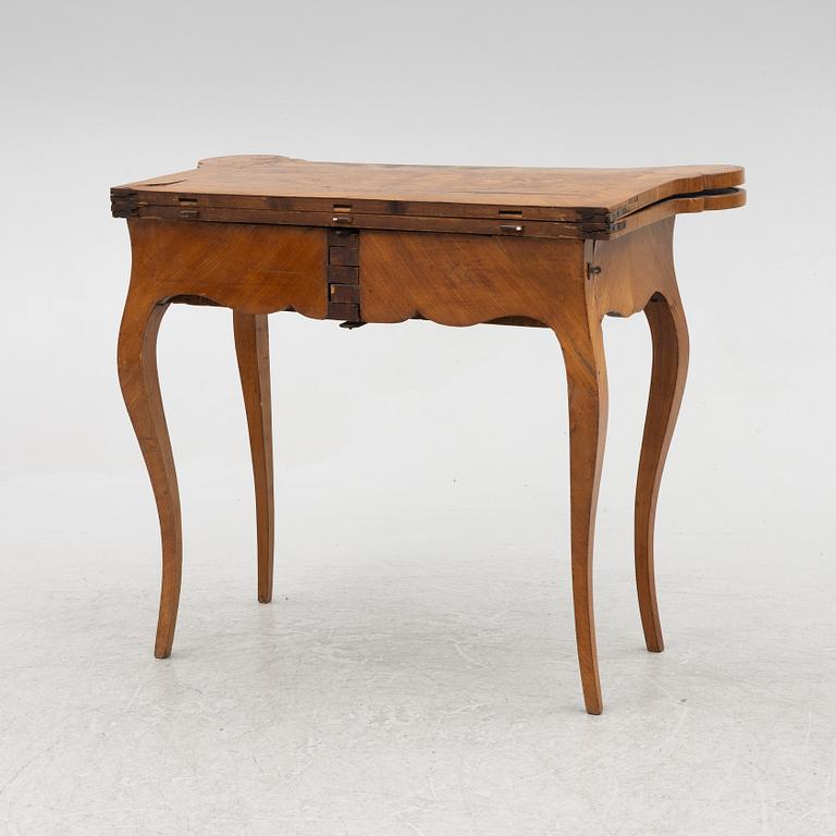A rococo card table, mid 18th century.