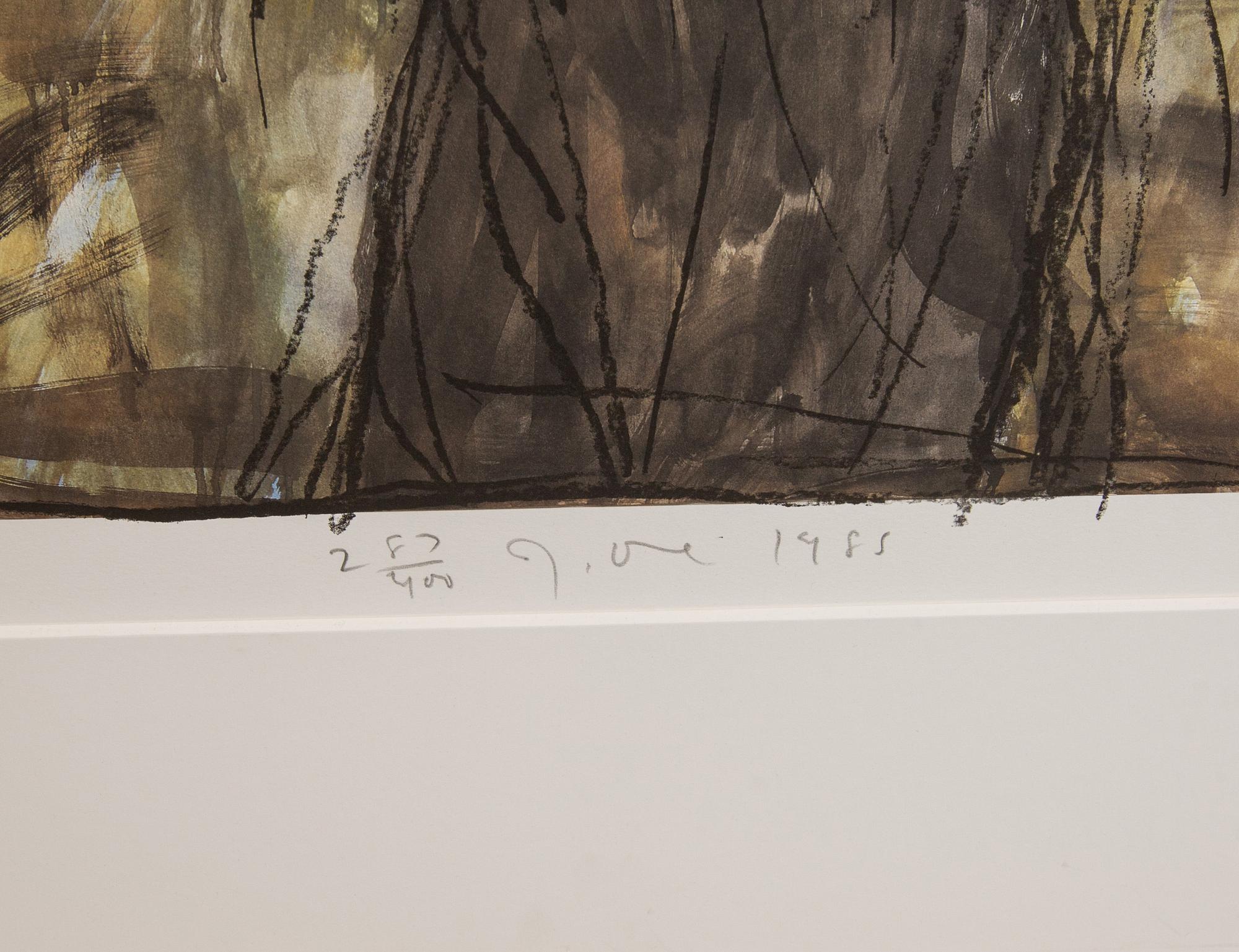 JIM DINE, färglitografi, signerad, numrerad och daterad 287/400 1985.