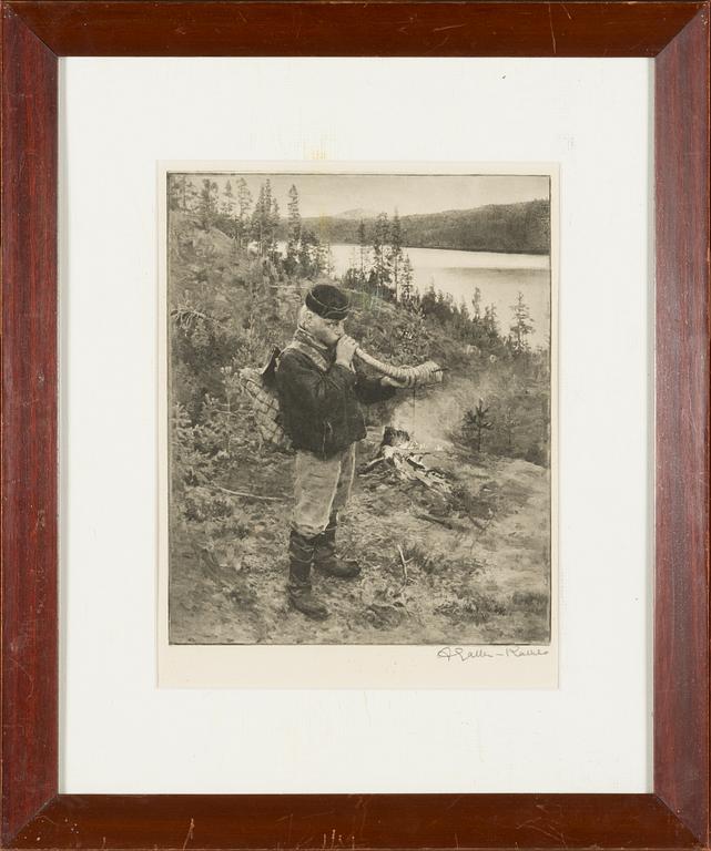 Akseli Gallen-Kallela, heliogravure, signed in pencil.