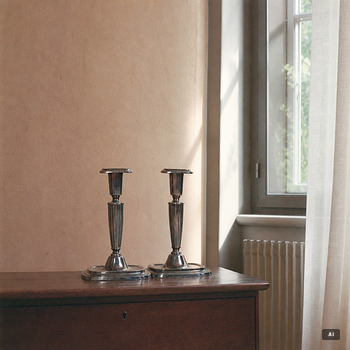 A pair of sterling silver candlesticks, C.G.Hallberg, Stockholm, Sweden, 1959.