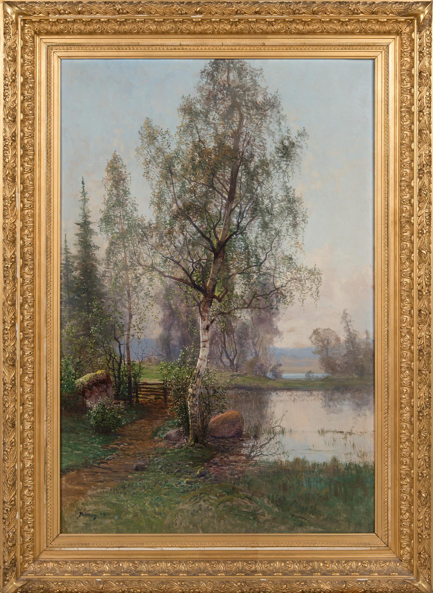 Johan (John) Kindborg, Landskap med Björk.