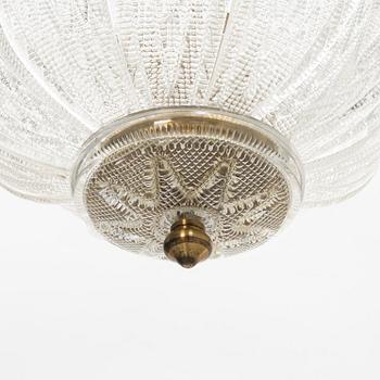 Carl Fagerlund, taklampa, Orrefors, 1940-tal.