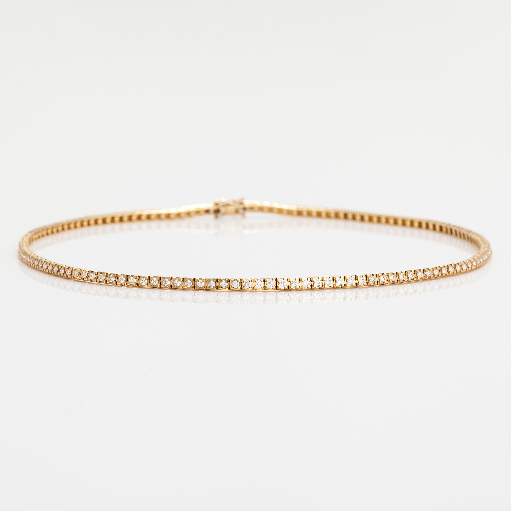 An 18K brilliant-cut diamond rivieré necklace. Corvino, Italy.