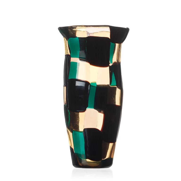 Fulvio Bianconi, A Fulvio Bianconi 'Pezzato' glass vase, Venini, Murano, Italy 1950's.