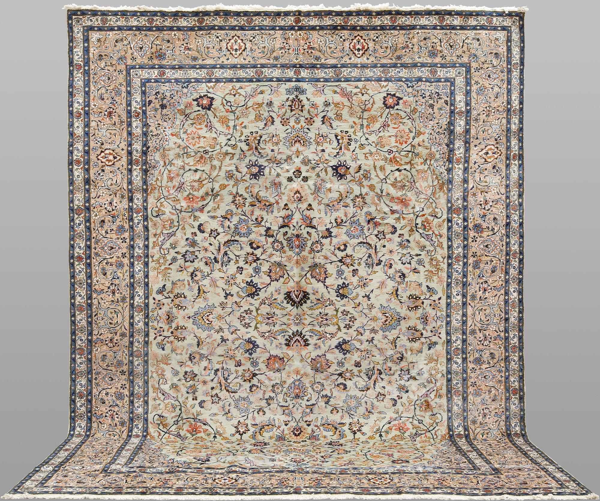 A Keshan carpet, c. 400 x 296 cm.