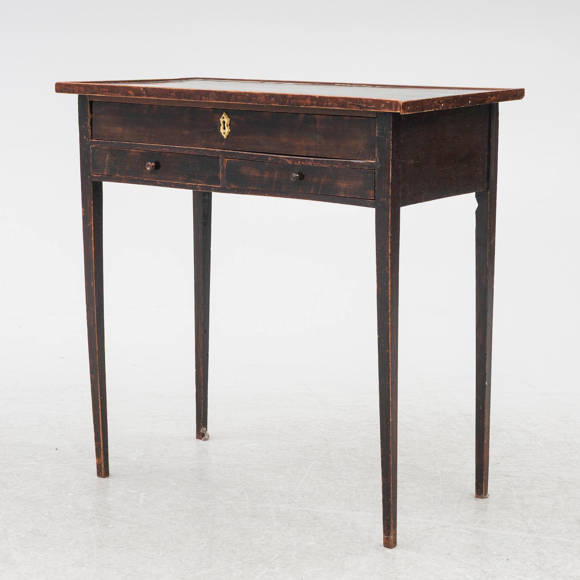A Gustavian ladies desk, late 18th century.