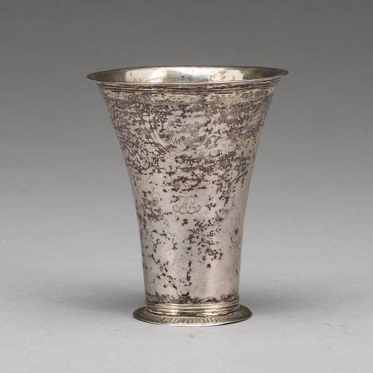 BÄGARE, silver, Carl Fredrik Seseman, Arboga 1790. Ca. 68 g.