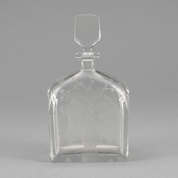 KARAFF, glas, "Susanna och gubbarna", Edward Hald, Orrefors.