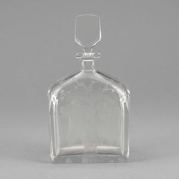 KARAFF, glas, "Susanna och gubbarna", Edward Hald, Orrefors.