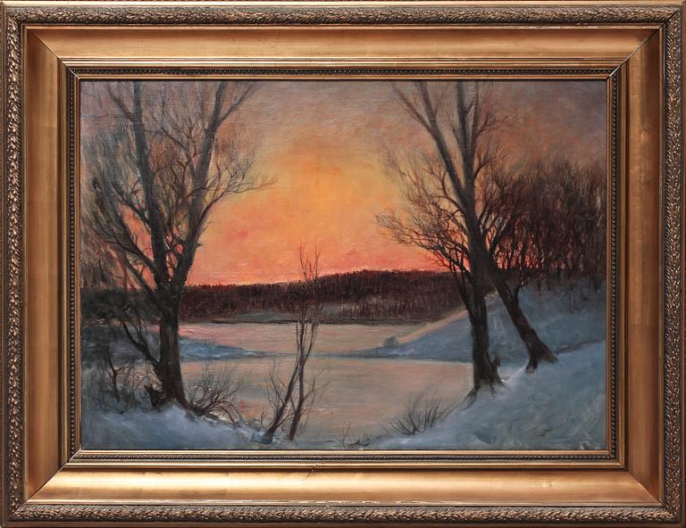OKÄND KONSTNÄR, olja på duk, osign, 1900-talets första hälft.
