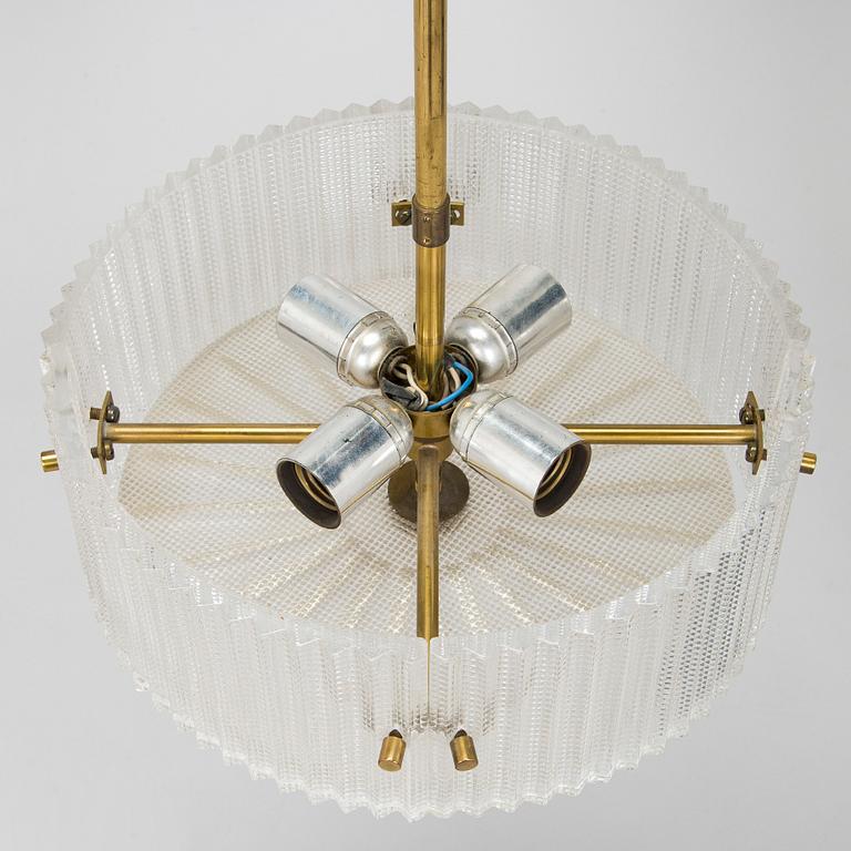 Carl Fagerlund, ceiling lamp, Orrefors 1970s.