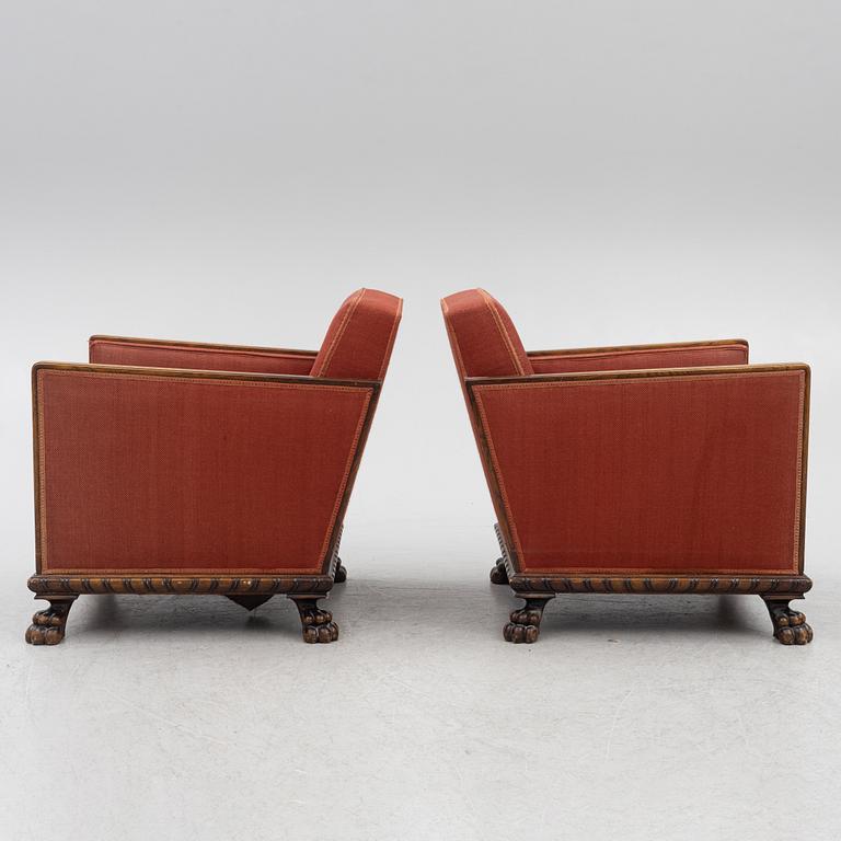 Armchairs, a pair, Swedish Grace, 1920s/30s.