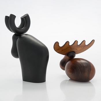 Kaija Aarikka, two 21st century sculptures for Aarikka Finland.