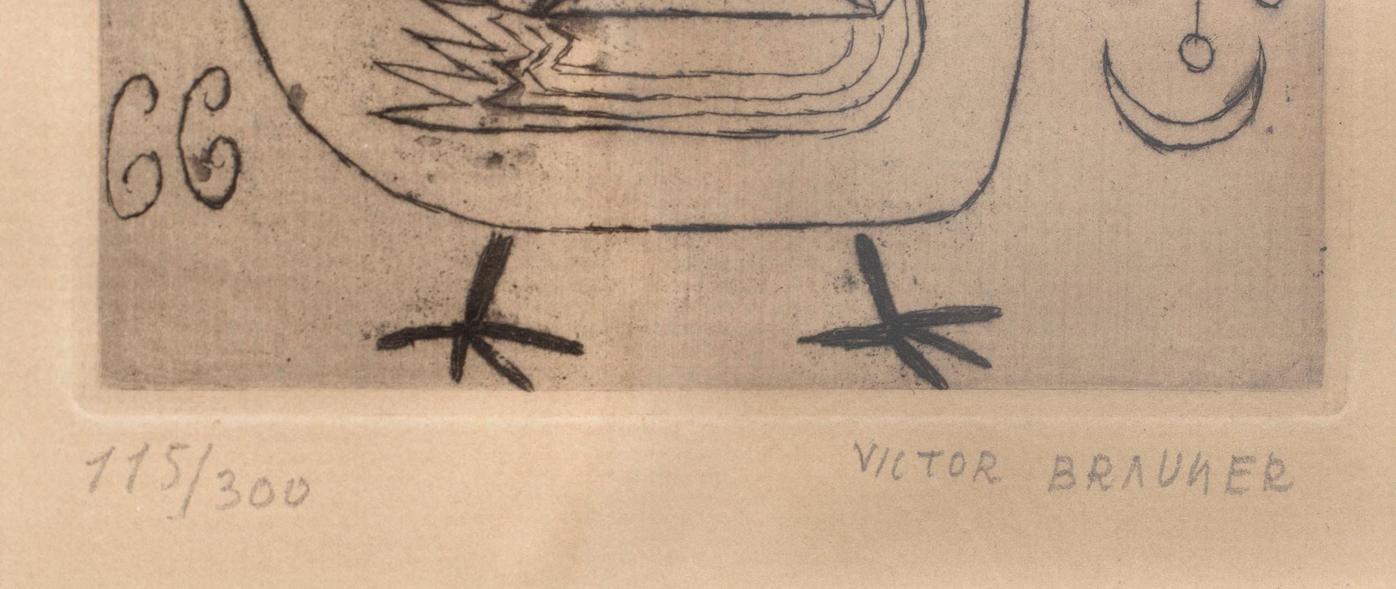 VICTOR BRAUNER, etching signed and numbered 115/300.