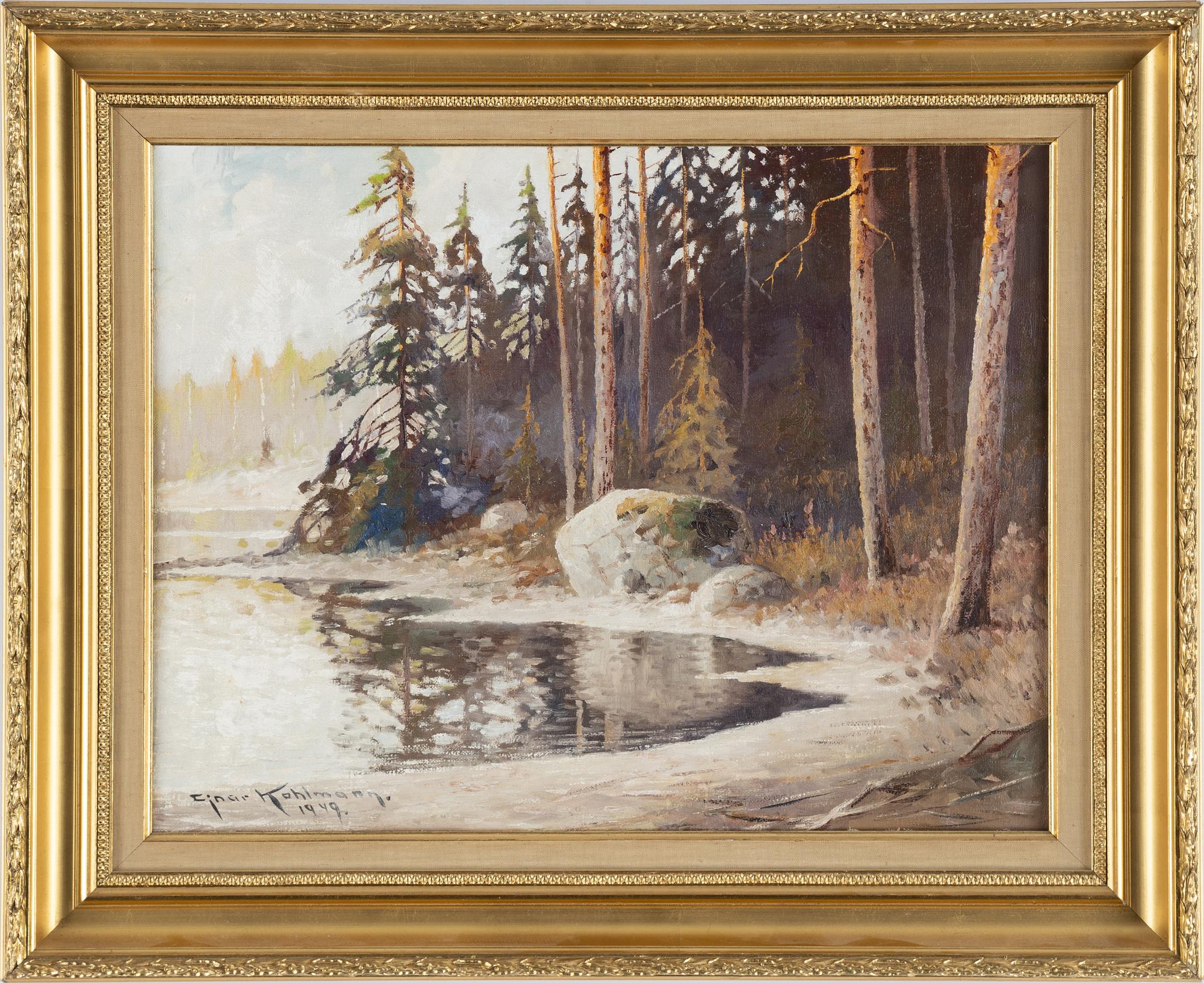 Ejnar Kohlmann, oil on canvas, signed and dated 1949.