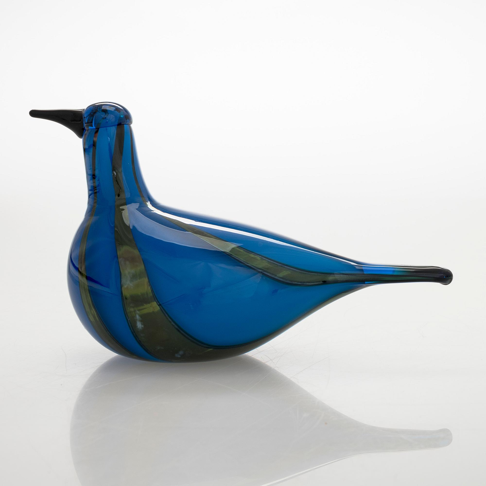 Oiva Toikka, a glass bird, Bulrush Curlew (Taivaanvuohi) 2004–2008, signed O. Toikka Nuutajärvi.