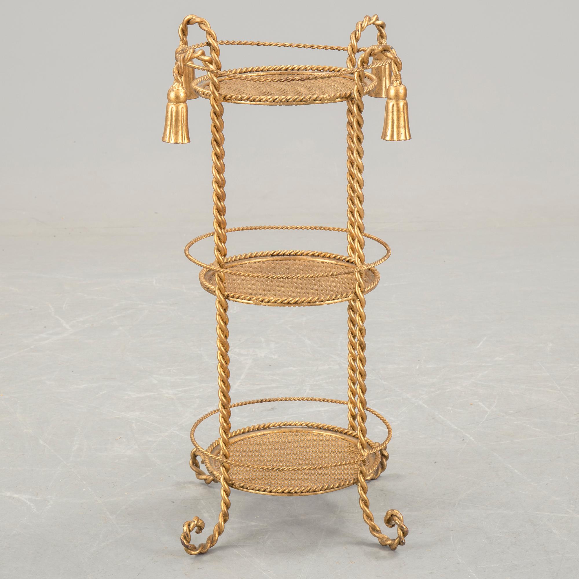 A bronzed metal pedestal probably Italy 1970s.