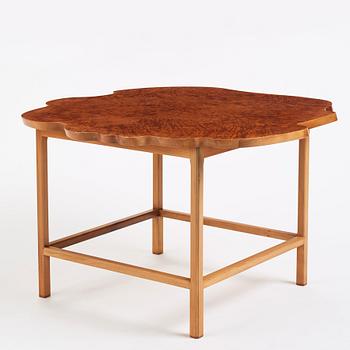 Josef Frank, a burled wood veneered top table, Svenskt Tenn, Sweden 1950s, model 1057.