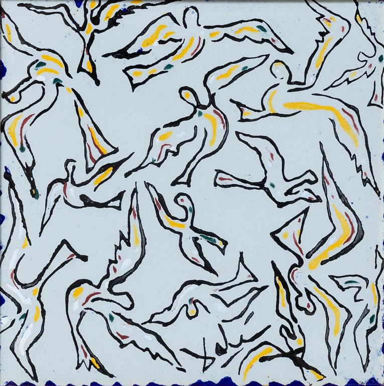 Salvador Dalí, efter., kakelplattor, ett par.