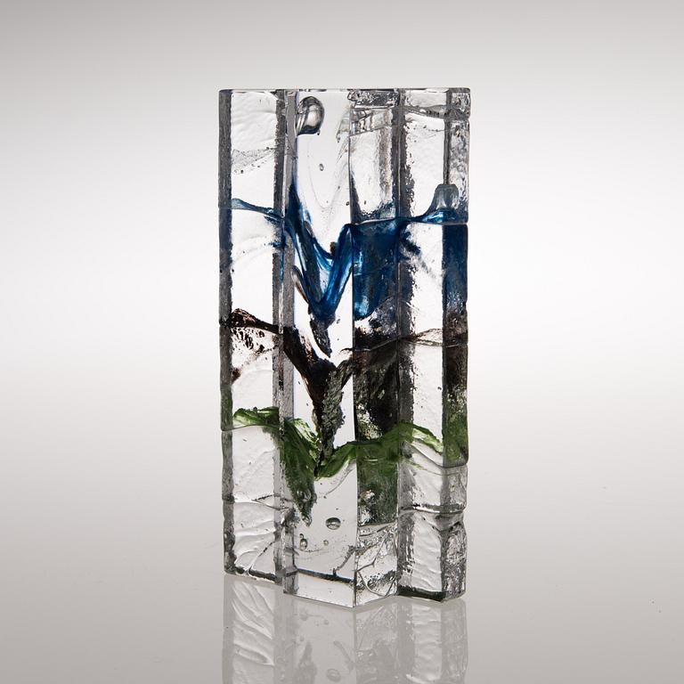 HELENA TYNELL, A GLASS SCULPTURE. Forest. Signed H Tynell Riihimäen lasi 1971.